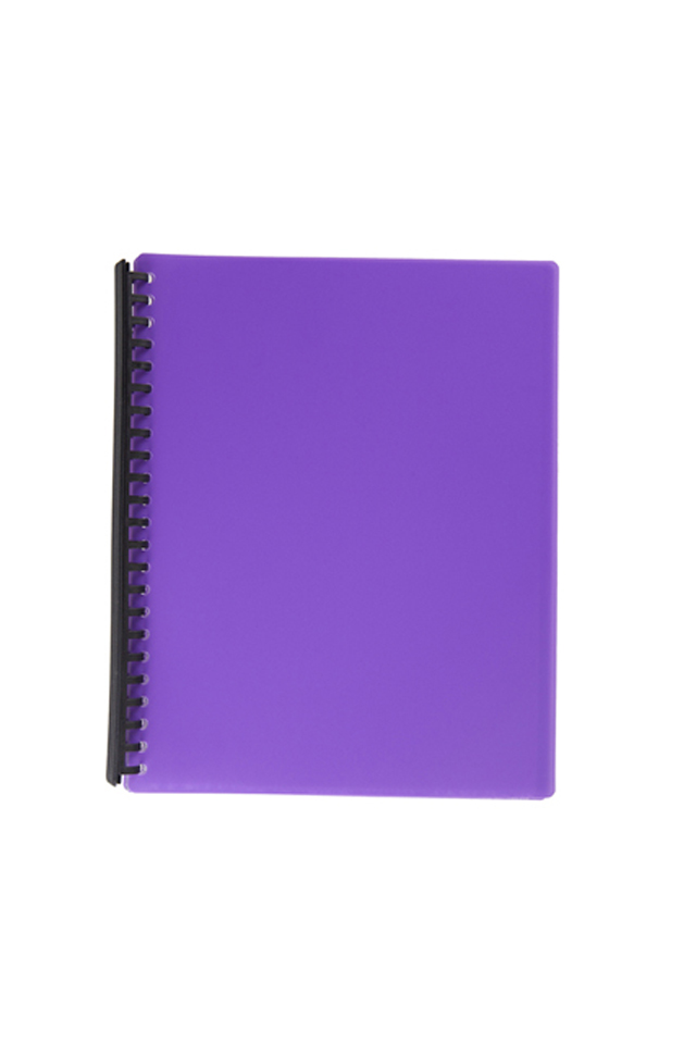 Clearbook Refillable Neon Violet 23-Hole 20 Pockets A4