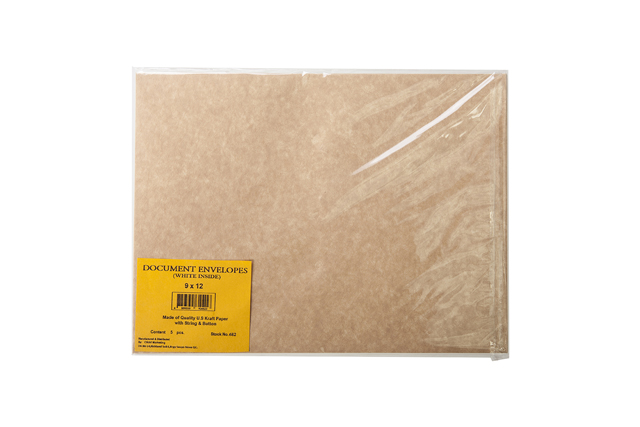 Click Document Envelope 003 w/ String Kraft 9x12 5s