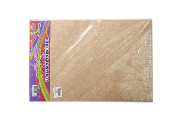 Document Envelope DOCU004 with String Kraft White 5-Pack 10 x 15