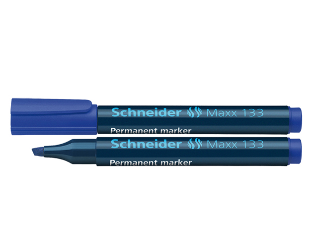Schneider Maxx 133 Permanent Marker #113303 Chisel 1-4mm Blue