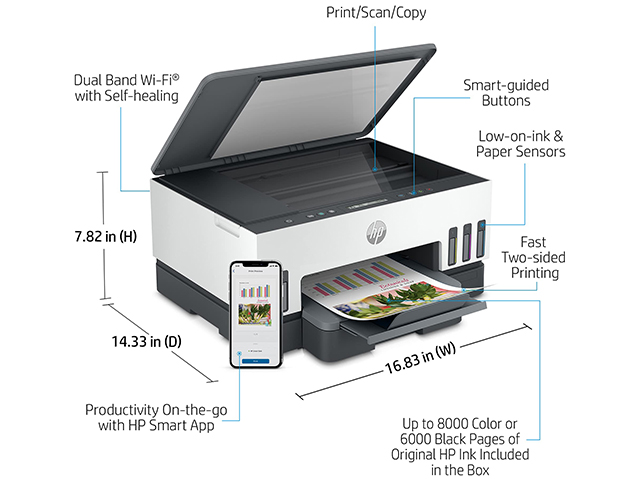  HP Smart Tank 720 Wi Fi Duplexer AIO Ink Tank Printer
