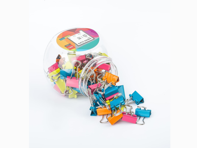 Deli E8557 Binder Clips Assorted 50s
