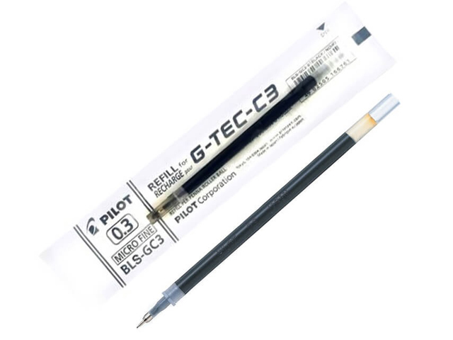 Pilot Rollerball Pen G-TEC-C3 Refill 0.3mm Black 