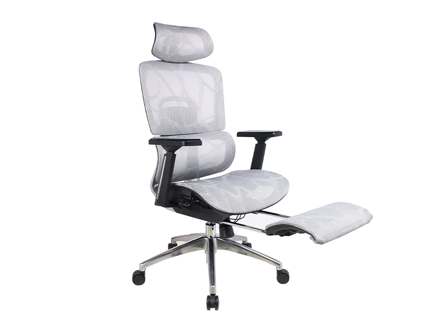 Executive Chair L97 Mesh with Footrest Gray