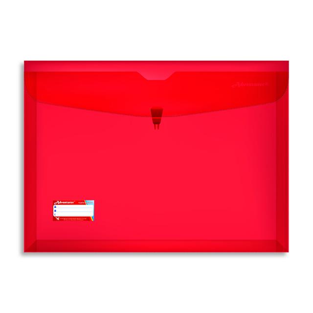 Adventurer Plastic Envelope Transparent E-13L Pushlock Legal 