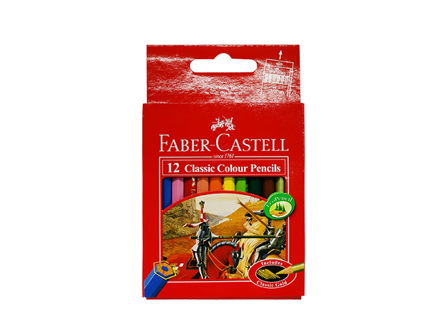 Faber-Castell Classic Colour Pencils Short 12s