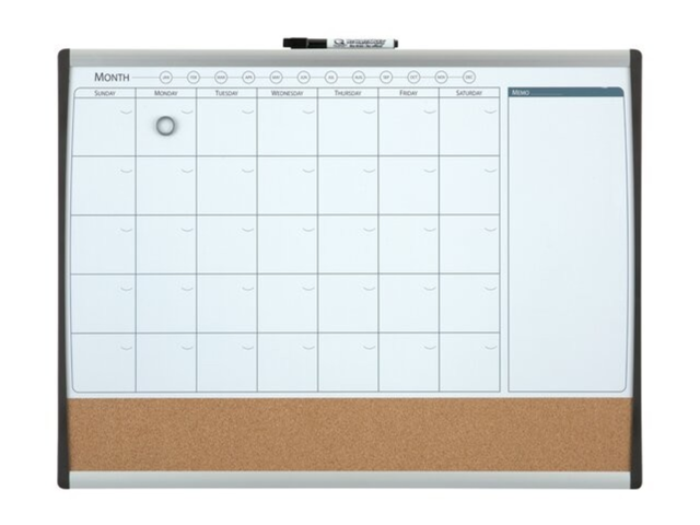 Quartet Magnetic Combination Calendar Board 23x17