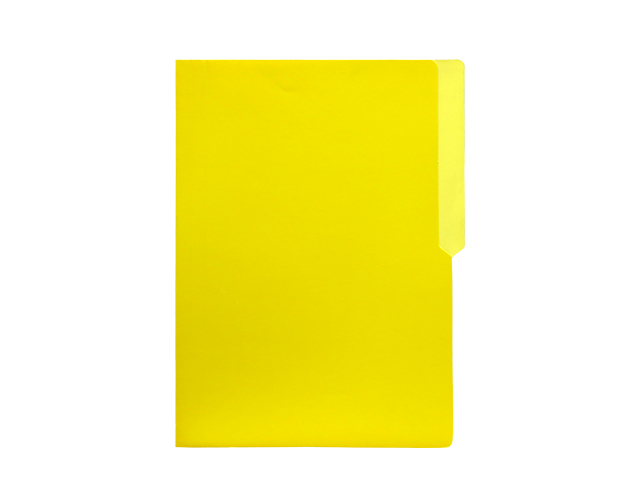 Click Folder Pre-Punched Letter Yellow