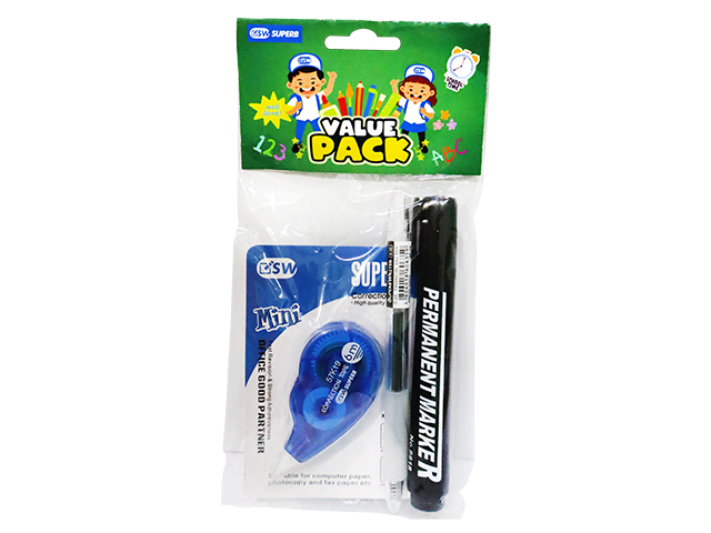 Superb Correction Tape and Pens GP-215 Value Pack 3s