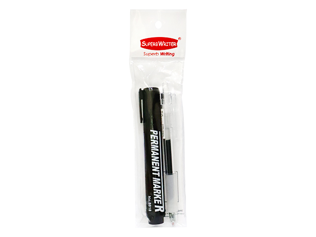 Superb Permanent Marker and Gel Pen GP-215 Value Pack 2s