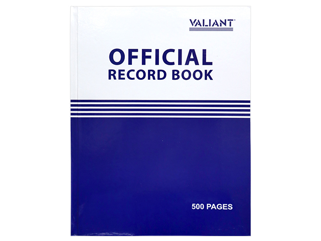 Valiant Official Record Book 500 pages