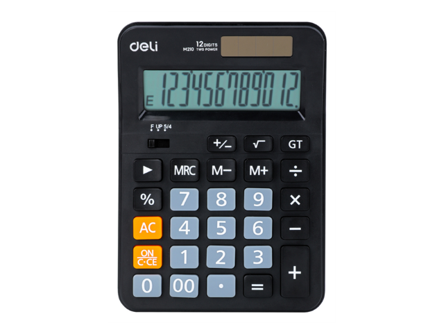 Deli EM210 12-Digit Standard Calculator Black