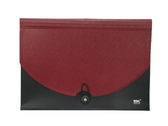 Expanding File with String 2-Tone Black/Red Legal