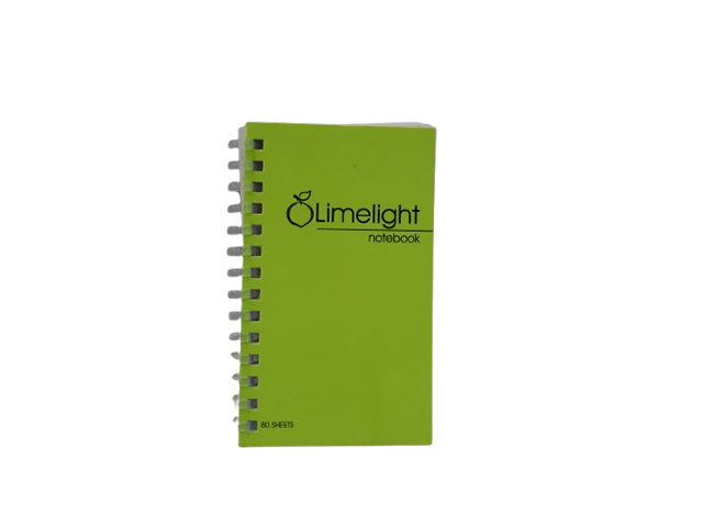 Limelight Spiral Notebook LSS280 Green 127 x 76mm