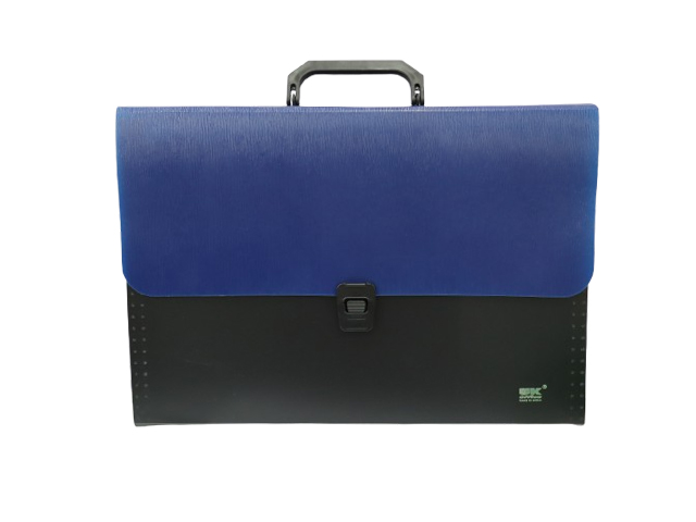 Expanding File with Handle  2-Tone Blue/Black Legal