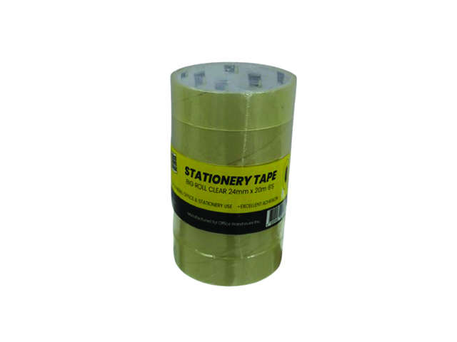 3Core Clear Cello Tape 24mm x 20m (6 Rolls)