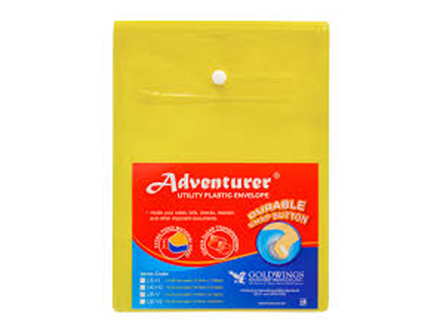 Adventurer Plastic Envelope UEV A5 Assorted Vertical