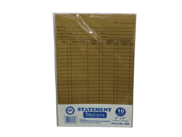 Kraft Statement Envelope Single Side 6