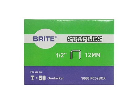 Brite Gun Tacker Staple Wire T-50 12mm 1000/box