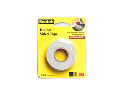 3M Scotch Double-Sided Tape White 12mmx10m