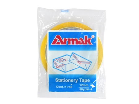 Armak Stationery Tape 3core Yellow 12mmx50y