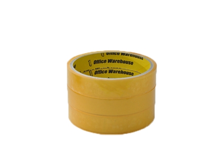 Office Warehouse Celo Tape 3core 3 pcs per pack Yellow 18mm x 20m