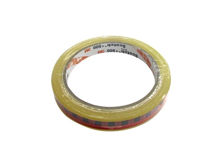 3M Scotch Transparent Tape 500 Yellow 12mmx50m 