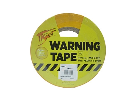 Tiger Warning Tape Caution Yellow 76.2mmx305m