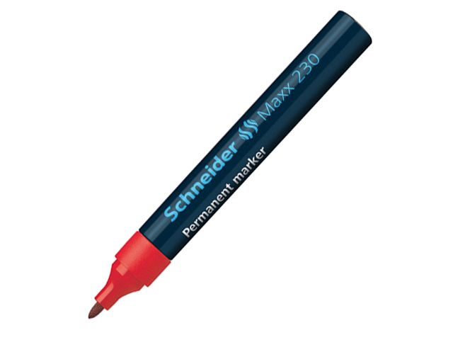 Schneider Maxx 230 Permanent Marker #123002 1-3mm Red 