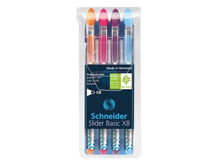 Schneider Slider Basic Ballpoint Pen XB #151294 Wallet 4s