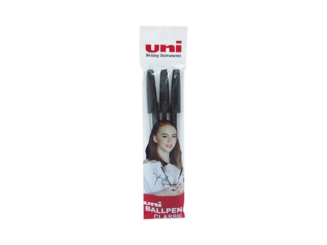 Uni BA-45 Classic Ballpen Black 3s