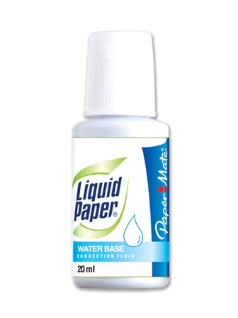Liquid Paper Correction Fluid Water Base 051 Bondwhite 20ml