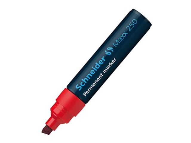 Schneider Maxx 250 Permanent Marker Chisel 2-7mm Red