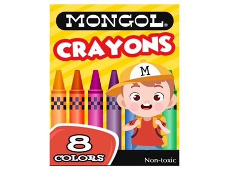 Mongol Crayon 8 Color 8/Box