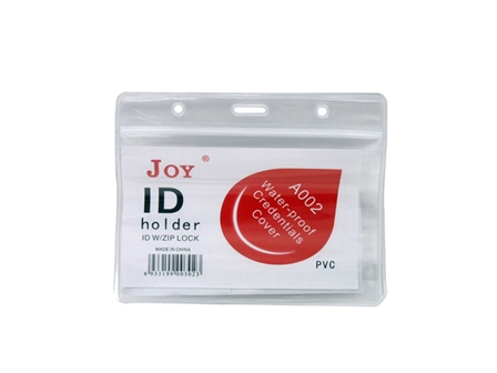 Joy ID Holder with Ziplock A002 Horizontal Clear 
