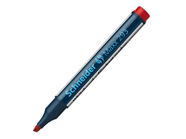 Schneider Maxx 293 Whiteboard and Flipchart Marker Chisel 2-5mm Red   