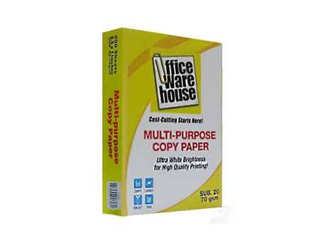  Office Warehouse Multi-Purpose Copy Paper 70gsm Letter 500s