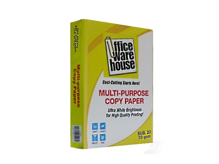 Office Warehouse Copy Paper  Sub-20/70g A4 /500 pcs per ream