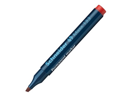 Schneider Maxx 133 Permanent Marker #113302 Chisel 1-4mm Red
