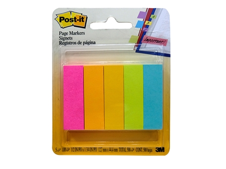 3M Post-it Page Markers 670-5AN 5Colors 