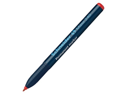 Schneider Maxx 240 Permanent Marker #124002 1-2mm Red