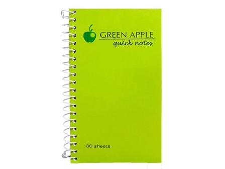 Green Apple Quick Notes Mini Notebook G-280 76x127mm