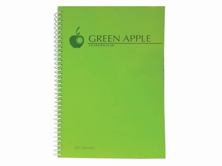 Green Apple Spiral Notebook G0780 80LVS 178x254mm