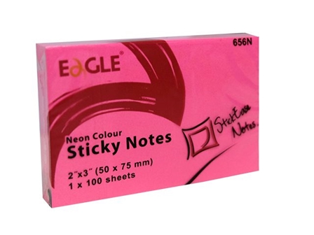 Eagle Sticky Notes 656N 2x3 Assorted Neon 