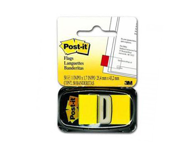 3M Post-it Flag 680-5 50 Flags Yellow 25 x 43mm