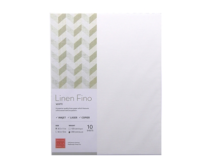 Prestige Linen Fino Specialty Paper #391 White 200gsm LTR 10s