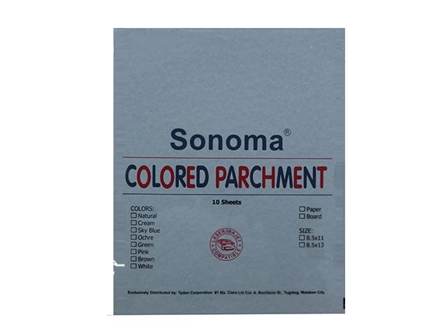 Sonoma Colored Parchment Paper 90gsm Letter 10s S.Blue