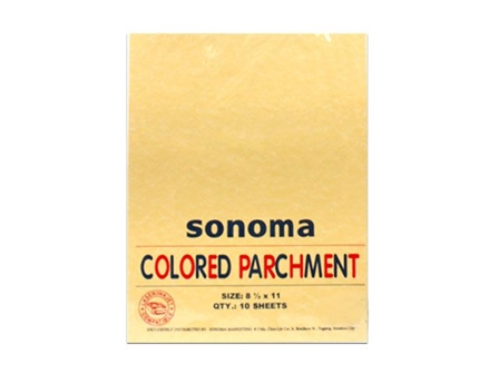 Sonoma Colored Parchment Paper 90gsm Letter 10s Ochre