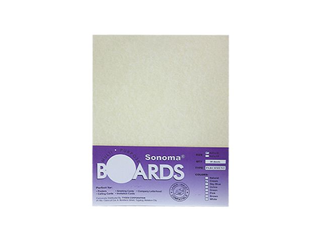 Sonoma Boards Parchment Paper 180gsm Letter 10s Cream