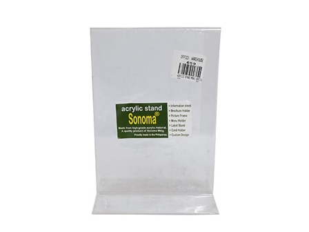 Sonoma Acrylic Menu Stand Vertical Clear 5x7
